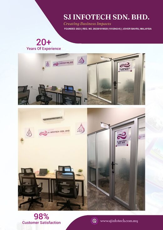Brochure page 2 — Our workspace in Johor Bahru