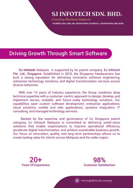 Brochure page 4 — Driving growth through smart software