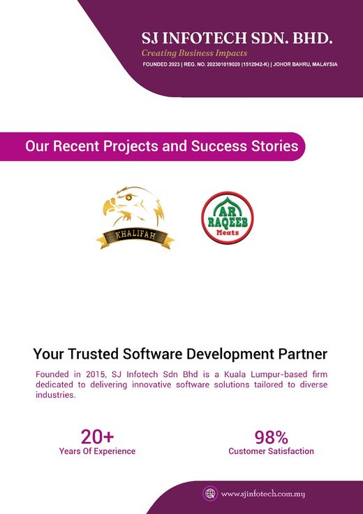 Brochure page 5 — Recent projects and success stories